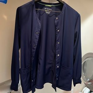 🔆LIKE NEW🔆 NAVY HH Works Healing Hands Scrub Jacket